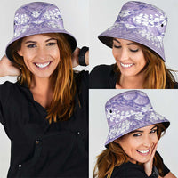 Lilac Mermaid Puakenikeni Maile Lei Bucket Hat
