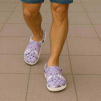 Lilac Mermaid Puakenikeni Maile Lei Clogs Shoes