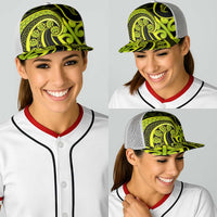 Lime Green New Zealand Mangopare Baseball Net Cap Aotearoa Maori Koru Style - Polynesian Pride