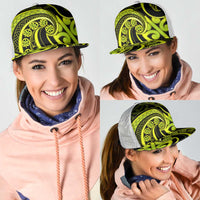 Lime Green New Zealand Mangopare Mesh Trucker Cap Aotearoa Maori Koru Style - Polynesian Pride