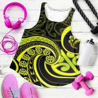 Lime Green New Zealand Mangopare Women Racerback Tank Aotearoa Maori Koru Style LT14