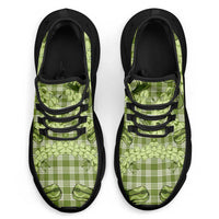 Lime Palaka Hawaii Cowboy Clunky Sneakers Puakenikeni Lei Paniolo Papale Seamless Vibes - Polynesian Pride