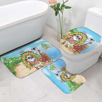 Hawaii Golf Christmas Bathroom Set Mele Kalikimaka Funny Golfer Santa - Polynesian Pride