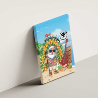 Hawaii Golf Christmas Canvas Wall Art Mele Kalikimaka Funny Golfer Santa - Polynesian Pride