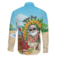 Personalized Hawaii Golf Christmas Family Matching Short Sleeve Bodycon Dress and Hawaiian Shirt Mele Kalikimaka Funny Golfer Santa LT01 - Polynesian Pride