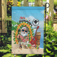 Hawaii Golf Christmas Garden Flag Mele Kalikimaka Funny Golfer Santa - Polynesian Pride