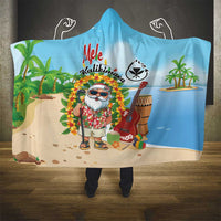 Hawaii Golf Christmas Hooded Blanket Mele Kalikimaka Funny Golfer Santa - Polynesian Pride