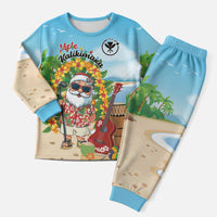 Personalized Hawaii Golf Christmas Pajama Set Mele Kalikimaka Funny Golfer Santa - Polynesian Pride