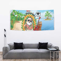 Hawaii Golf Christmas Tapestry Mele Kalikimaka Funny Golfer Santa - Polynesian Pride