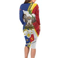 Personalized Philippines Family Matching Long Sleeve Bodycon Dress and Hawaiian Shirt Filipino Araw ng Kalayaan LT01 - Polynesian Pride