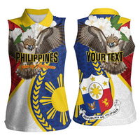 Personalized Philippines Women Sleeveless Polo Shirt Filipino Araw ng Kalayaan