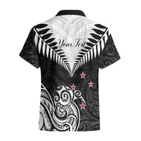 Personalised New Zealand Hawaiian Shirt Aotearoa Maori Kiwi Black Fern LT01 - Polynesian Pride
