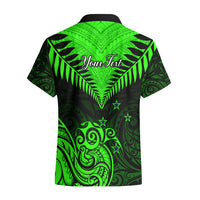 Personalised New Zealand Hawaiian Shirt Aotearoa Maori Kiwi Green Fern LT01 - Polynesian Pride