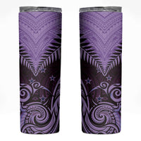 Aotearoa Skinny Tumbler Maori Kiwi Purple Fern