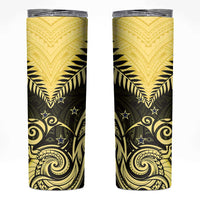 Aotearoa Skinny Tumbler Maori Kiwi Yellow Fern