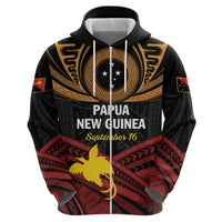 Papua New Guinea Bird of Paradise Zip Hoodie 16 September 1975 Independence Day Anniversary