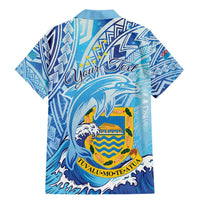 Tuvalu mo te Atua Family Matching Mermaid Dress and Hawaiian Shirt Tuvalu Dolphin Polynesian Pattern