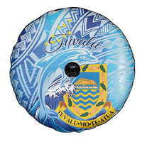 Tuvalu mo te Atua Spare Tire Cover Tuvalu Dolphin Polynesian Pattern