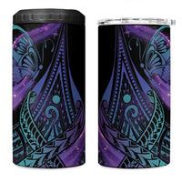 In September We Wear Teal And Purple 4 in 1 Can Cooler Tumbler Magic Ribbon Semicolon
