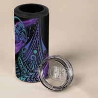 In September We Wear Teal And Purple 4 in 1 Can Cooler Tumbler Magic Ribbon Semicolon
