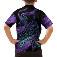 In September We Wear Teal And Purple Hawaiian Shirt Magic Ribbon Semicolon