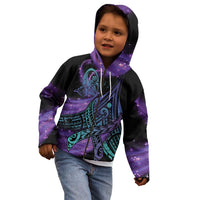 In September We Wear Teal And Purple Kid Hoodie Magic Ribbon Semicolon