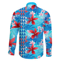 Hawaii Christmas Family Matching Puletasi Dress and Hawaiian Shirt Santa Claus Surfing Kakau Tropical Style LT01 - Polynesian Pride