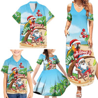 Personalized Hawaii Santa Parrot Christmas Family Matching Summer Maxi Dress and Hawaiian Shirt Summer Vibe LT01 - Polynesian Pride