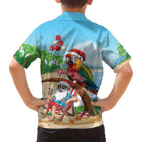 Personalized Hawaii Santa Parrot Christmas Hawaiian Shirt Summer Vibe - Polynesian Pride