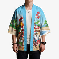 Personalized Hawaii Santa Parrot Christmas Kimono Summer Vibe - Polynesian Pride