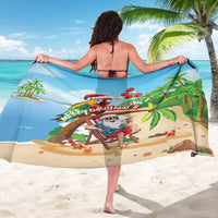 Hawaii Santa Parrot Christmas Sarong Summer Vibe - Polynesian Pride