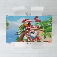 Hawaii Santa Parrot Christmas Tablecloth Summer Vibe - Polynesian Pride