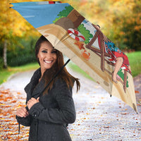 Hawaii Santa Parrot Christmas Umbrella Summer Vibe - Polynesian Pride