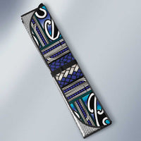 Maori Matariki Auto Sun Shade Blue Galaxy Aesthetic Koru Art