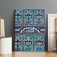 Maori Matariki Canvas Wall Art Blue Galaxy Aesthetic Koru Art