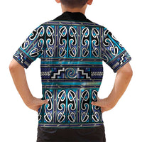 Maori Matariki Hawaiian Shirt Blue Galaxy Aesthetic Koru Art