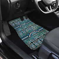 Maori Matariki Car Mats Green Galaxy Aesthetic Koru Art