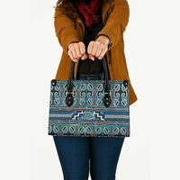 Maori Matariki Leather Bag Green Galaxy Aesthetic Koru Art