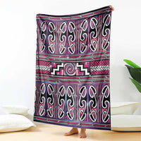Maori Matariki Blanket Pink Galaxy Aesthetic Koru Art