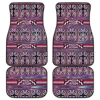 Maori Matariki Car Mats Pink Galaxy Aesthetic Koru Art