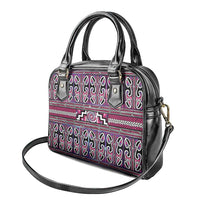 Maori Matariki Shoulder Handbag Pink Galaxy Aesthetic Koru Art