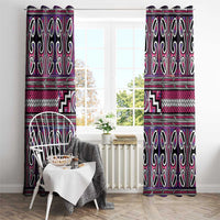 Maori Matariki Window Curtain Pink Galaxy Aesthetic Koru Art
