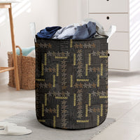 Hawaii Brown Plumeria Lei Black Laundry Basket Frangipani Floral Heritage Art