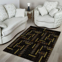 Hawaii Brown Plumeria Lei Black Area Rug Frangipani Floral Heritage Art