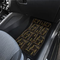 Hawaii Brown Plumeria Lei Black Car Mats Frangipani Floral Heritage Art