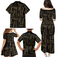 Hawaii Brown Plumeria Lei Black Family Matching Puletasi and Hawaiian Shirt Frangipani Floral Heritage Art LT01 - Polynesian Pride
