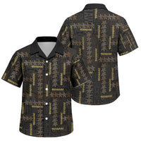 Hawaii Brown Plumeria Lei Black Family Matching Summer Maxi Dress and Hawaiian Shirt Frangipani Floral Heritage Art LT01 Son's Shirt Black - Polynesian Pride