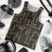 Hawaii Brown Plumeria Lei Black Men Tank Top Frangipani Floral Heritage Art