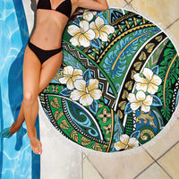 Polynesian Hibiscus Tropical Green Floral Beach Blanket Tribal Pattern - Polynesian Pride