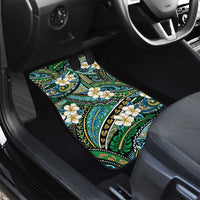 Polynesian Hibiscus Tropical Green Floral Car Mats Tribal Pattern - Polynesian Pride